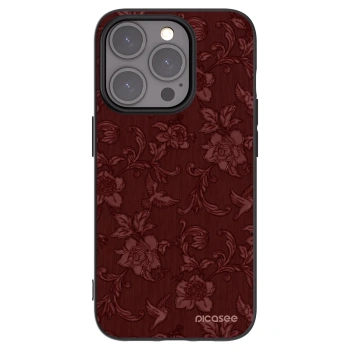 Picasee silikonowe czarne etui na Apple iPhone 15 Pro - Red Elegance
