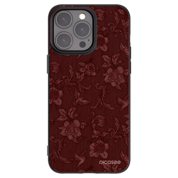 Picasee silikonowe czarne etui na Apple iPhone 15 Pro Max - Red Elegance