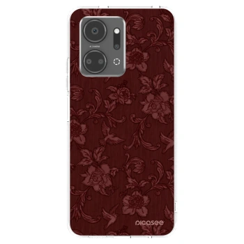 Picasee silikonowe przeźroczyste etui na Honor X7a - Red Elegance