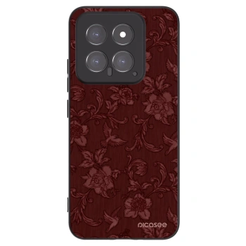 Picasee silikonowe czarne etui na Xiaomi 14 - Red Elegance