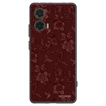 Picasee silikonowe czarne etui na Motorola Moto G35 5G - Red Elegance