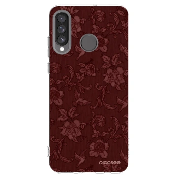 Picasee silikonowe przeźroczyste etui na Huawei P30 Lite - Red Elegance