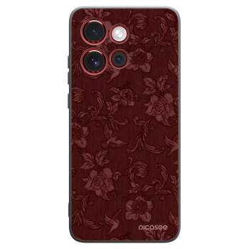 Picasee silikonowe czarne etui na Motorola Edge 60 Neo 5G - Red Elegance