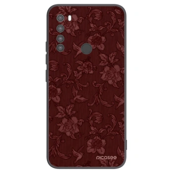 Picasee silikonowe czarne etui na Xiaomi Redmi Note 8 - Red Elegance