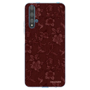Picasee silikonowe przeźroczyste etui na Huawei Nova 5T - Red Elegance