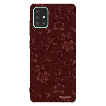Picasee silikonowe przeźroczyste etui na Samsung Galaxy A51 A515F - Red Elegance