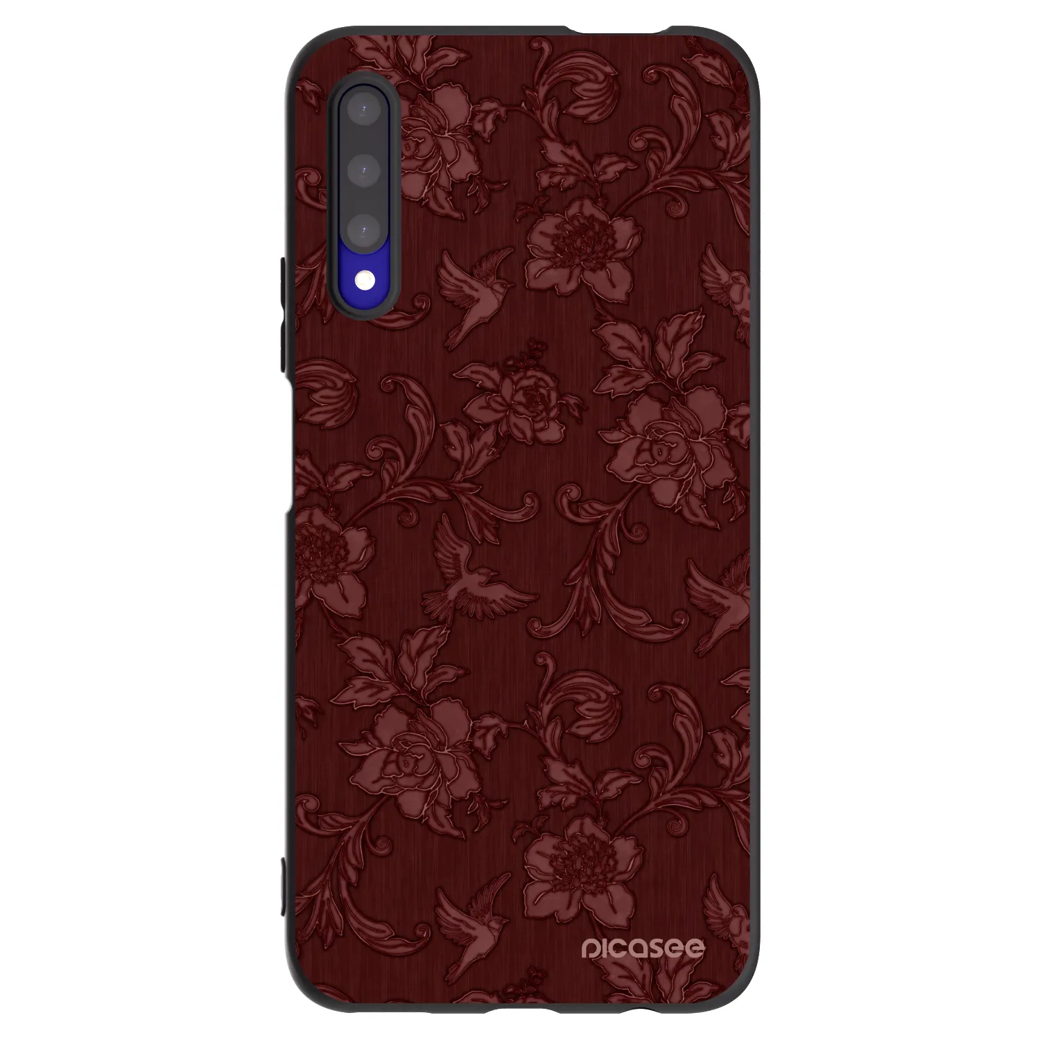 Picasee silikonowe czarne etui na Honor 9X Pro - Red Elegance