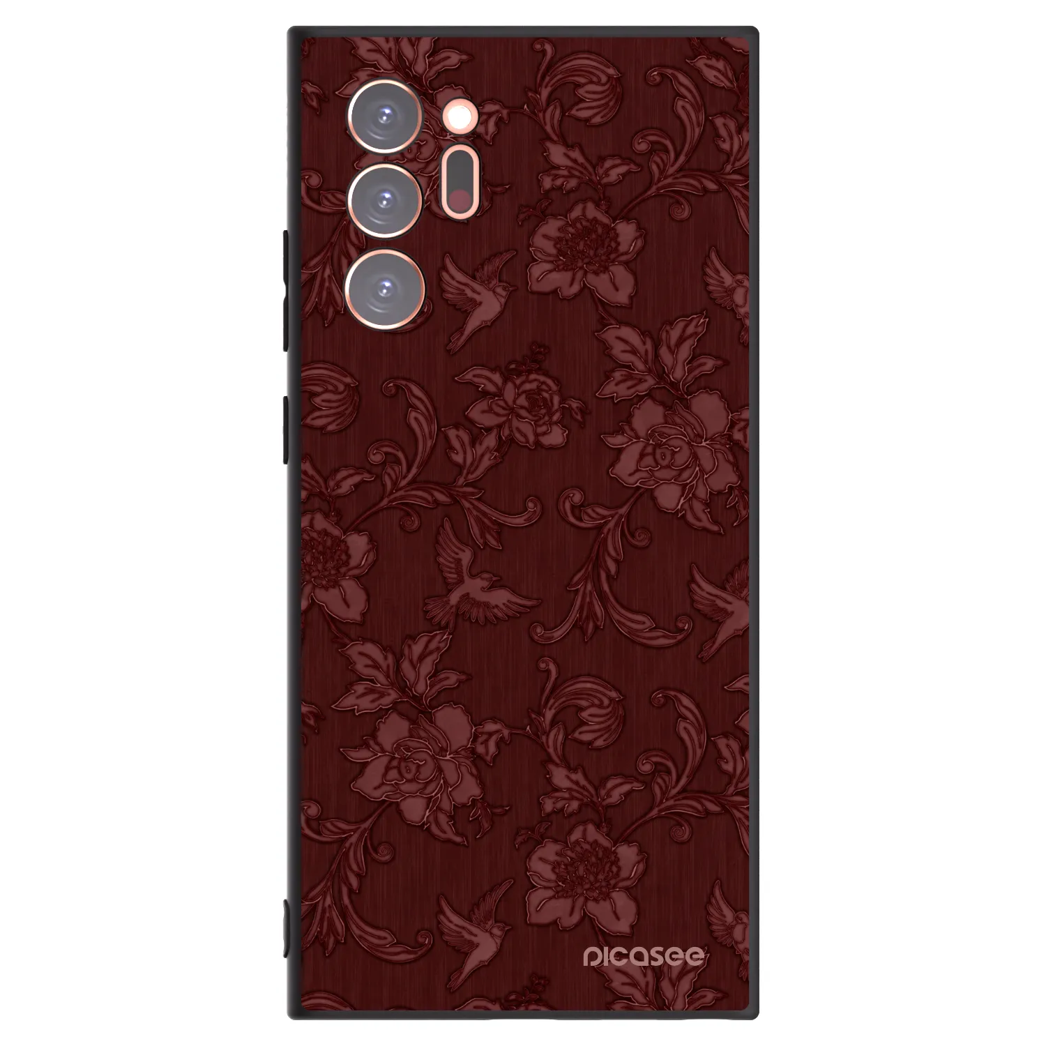 Picasee silikonowe czarne etui na Samsung Galaxy Note 20 Ultra - Red Elegance