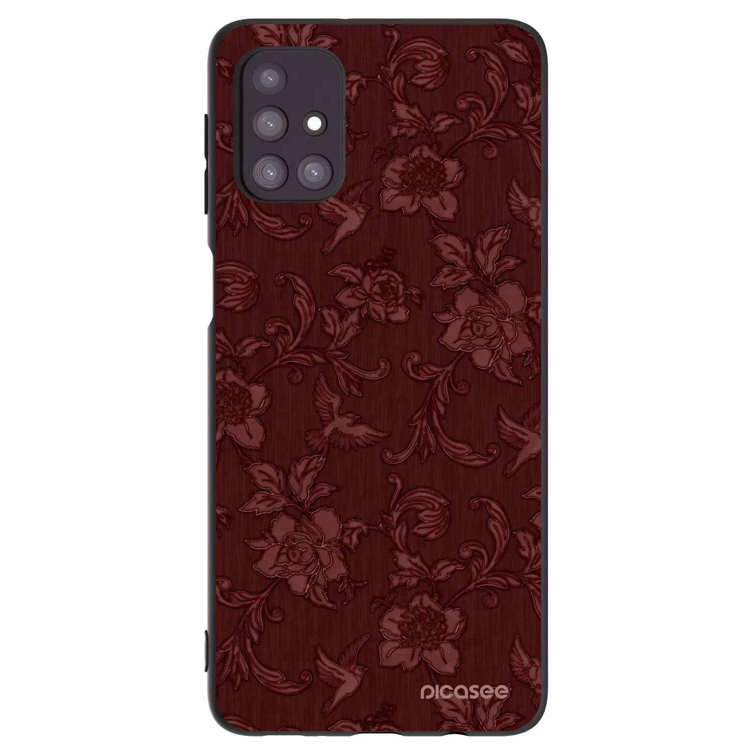Picasee silikonowe czarne etui na Samsung Galaxy M31s - Red Elegance