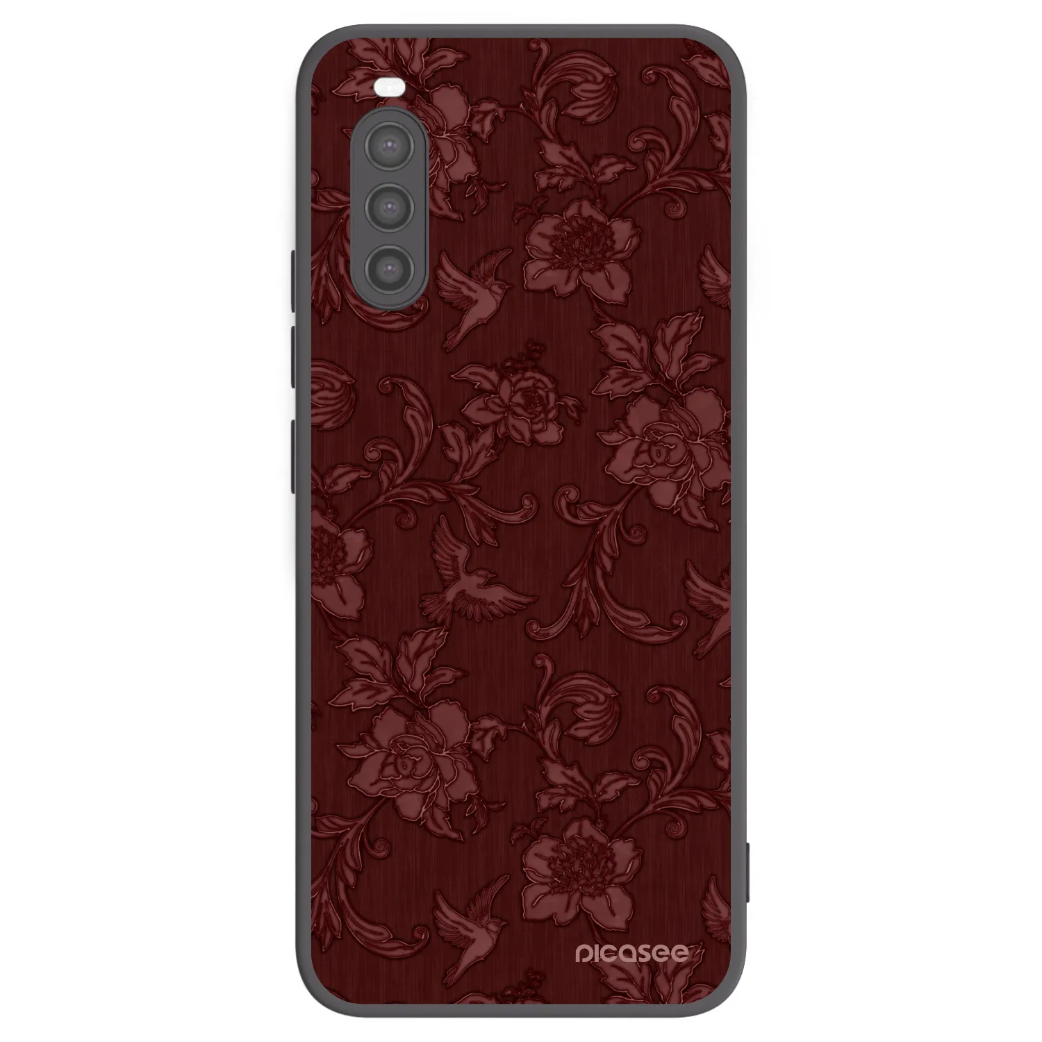 Picasee silikonowe czarne etui na Sony Xperia 10 II - Red Elegance