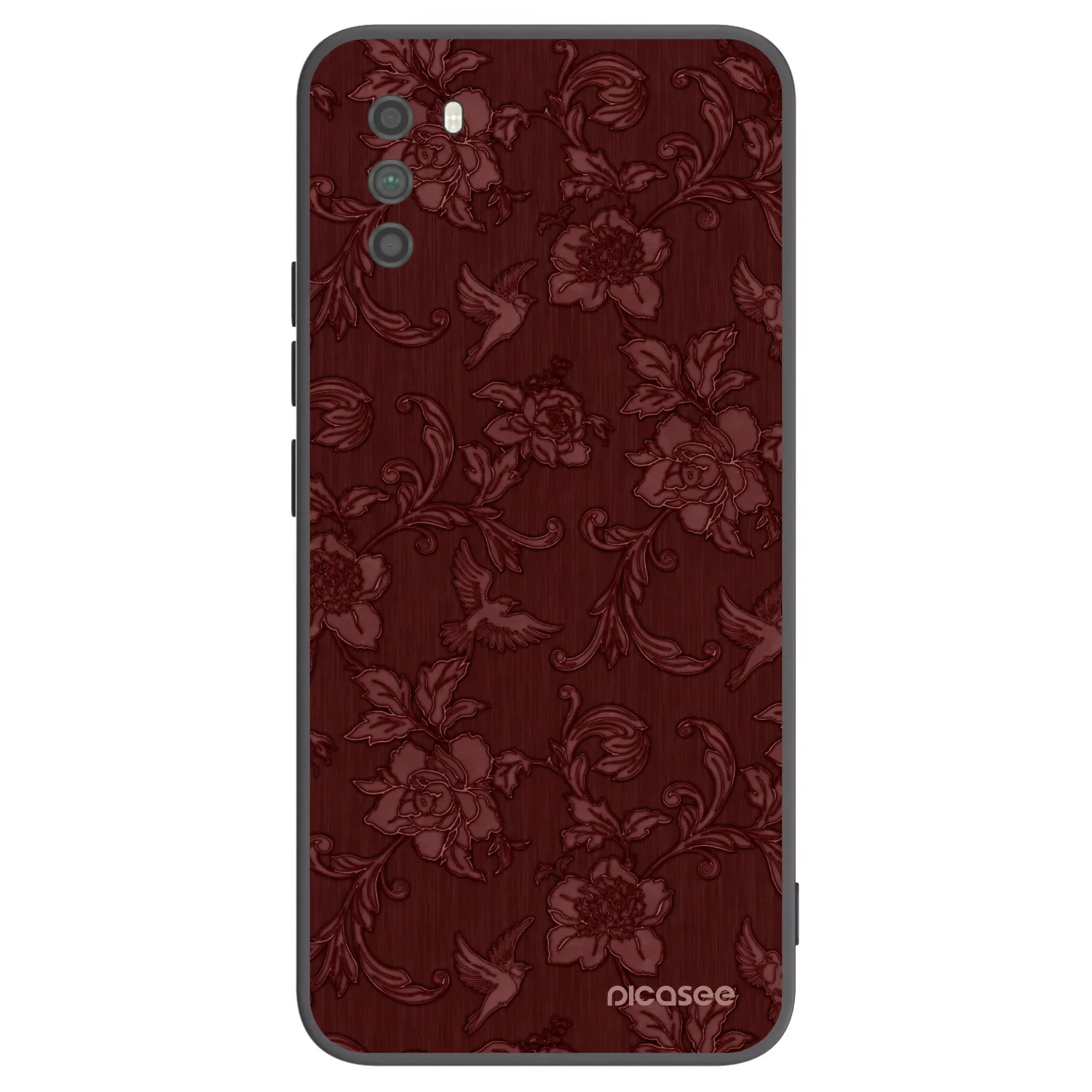 Picasee silikonowe czarne etui na Xiaomi Poco M3 - Red Elegance