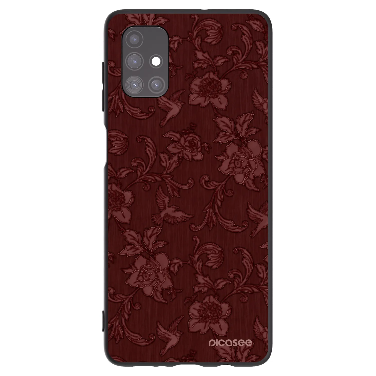 Picasee silikonowe czarne etui na Samsung Galaxy M51 M515F - Red Elegance