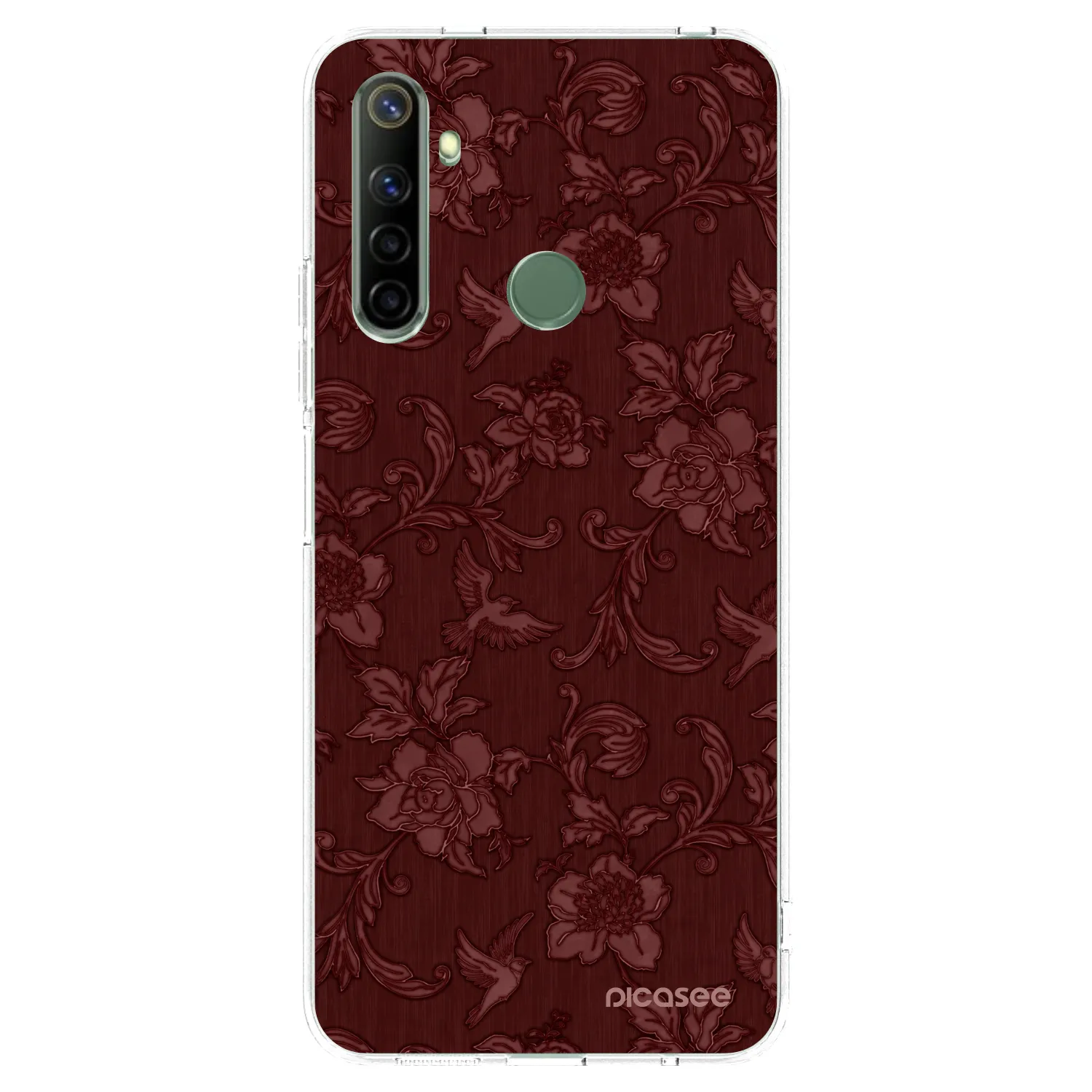 Picasee silikonowe przeźroczyste etui na Realme 6i - Red Elegance