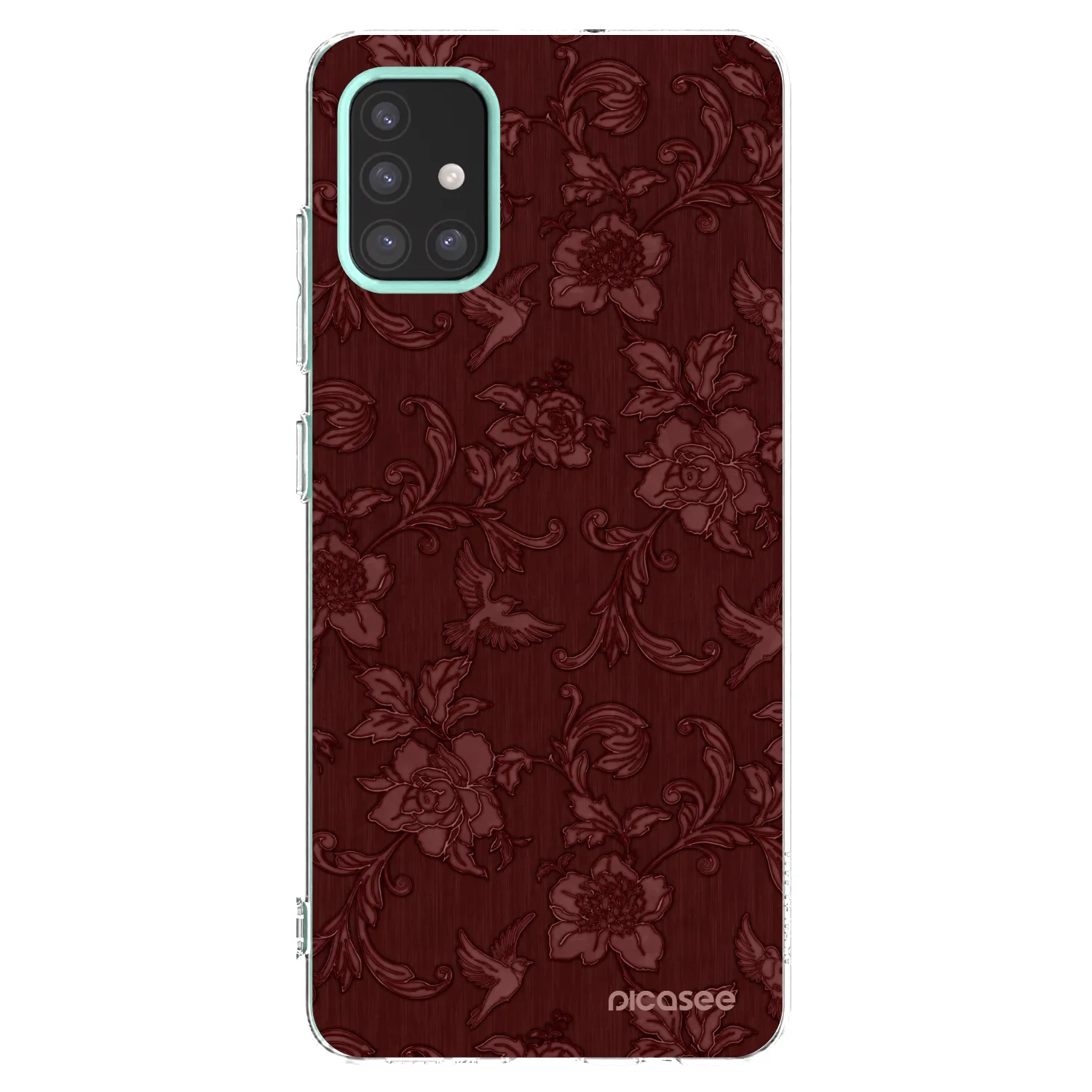 Picasee silikonowe przeźroczyste etui na Samsung Galaxy M31s - Red Elegance