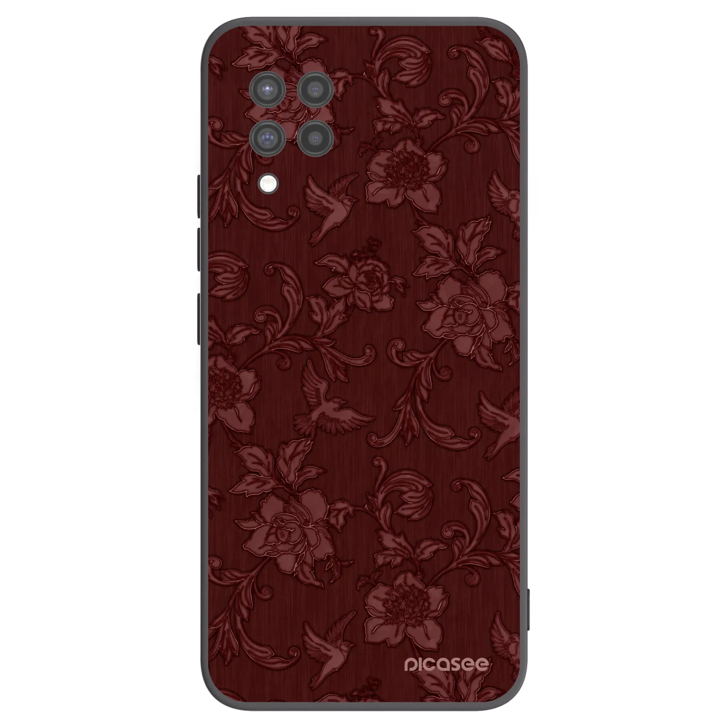 Picasee silikonowe czarne etui na Samsung Galaxy A42 A426B - Red Elegance