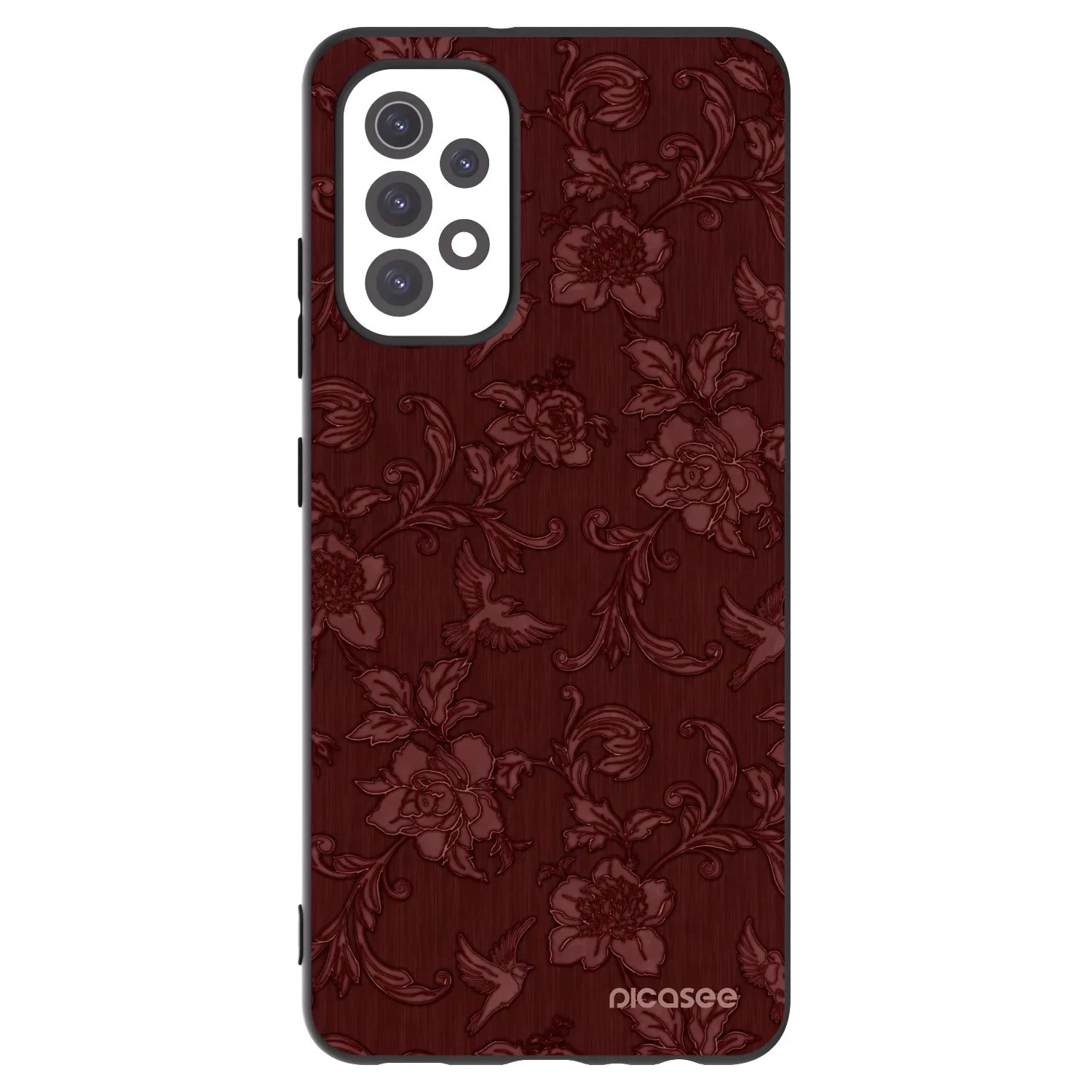 Picasee silikonowe czarne etui na Samsung Galaxy A32 5G A326B - Red Elegance