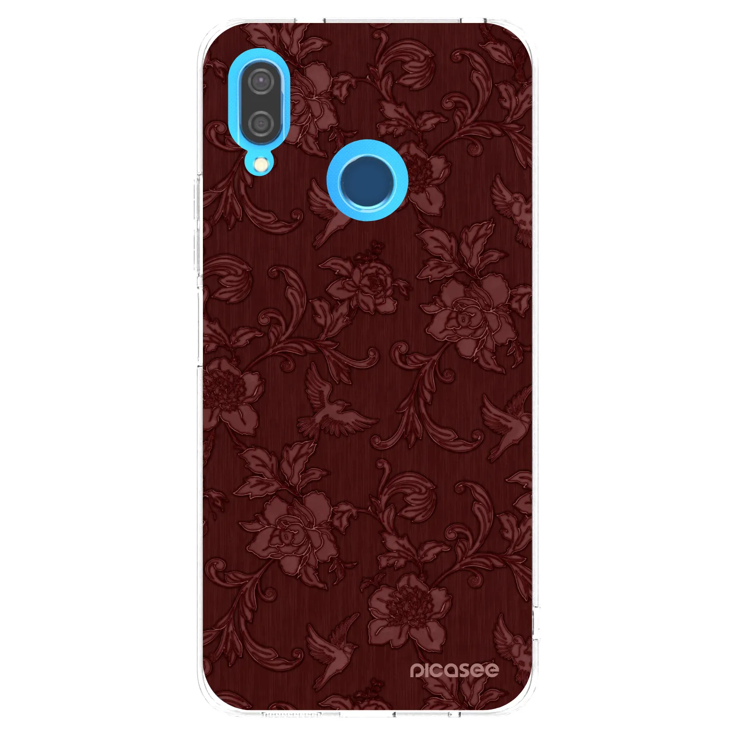 Picasee silikonowe przeźroczyste etui na Huawei P20 Lite - Red Elegance