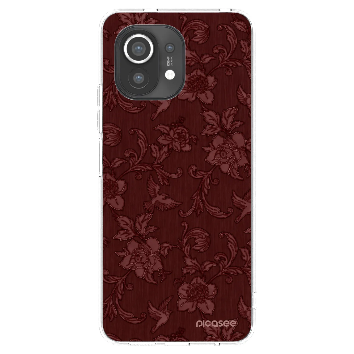 Picasee silikonowe przeźroczyste etui na Xiaomi Mi 11 - Red Elegance