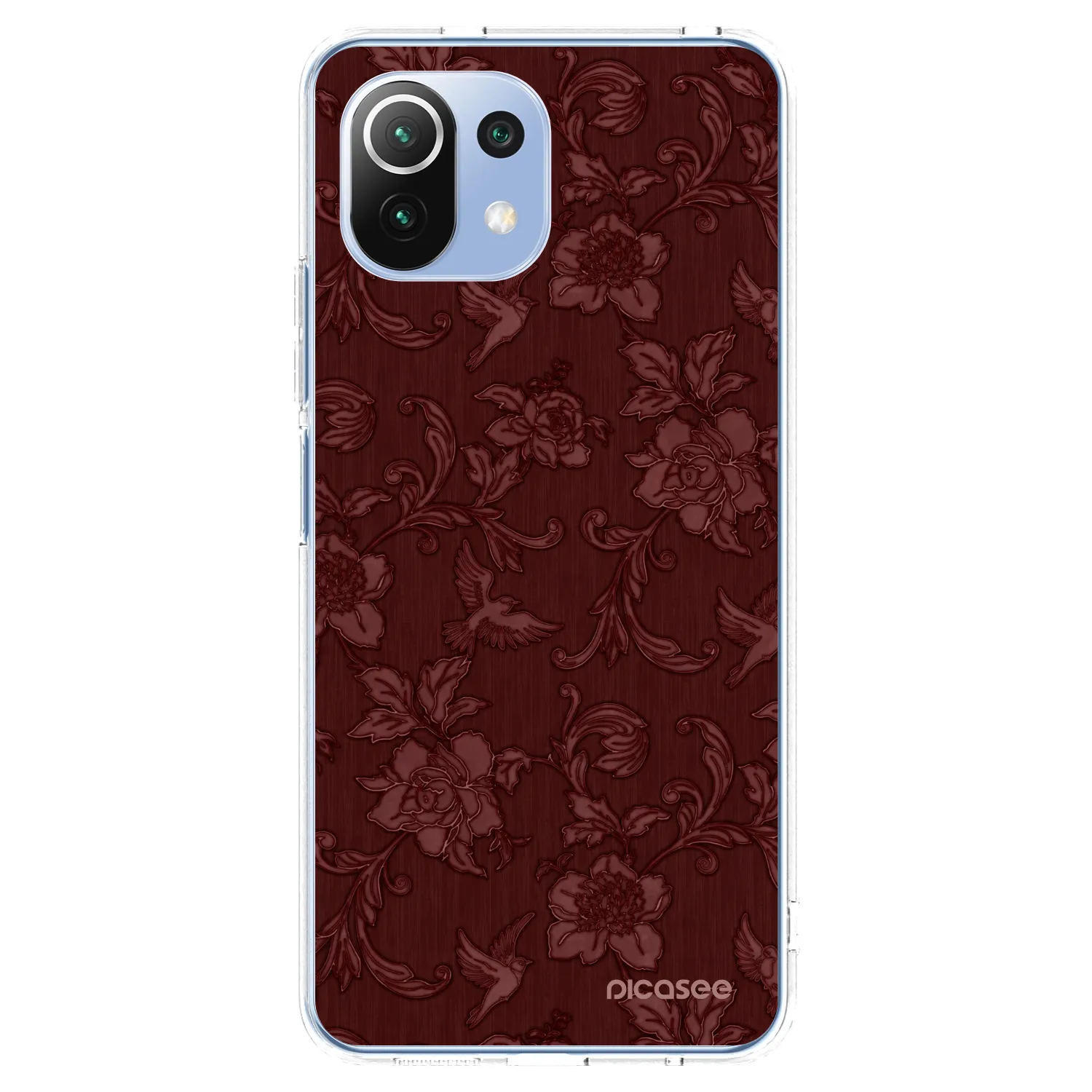 Picasee silikonowe przeźroczyste etui na Xiaomi Mi 11 Lite - Red Elegance