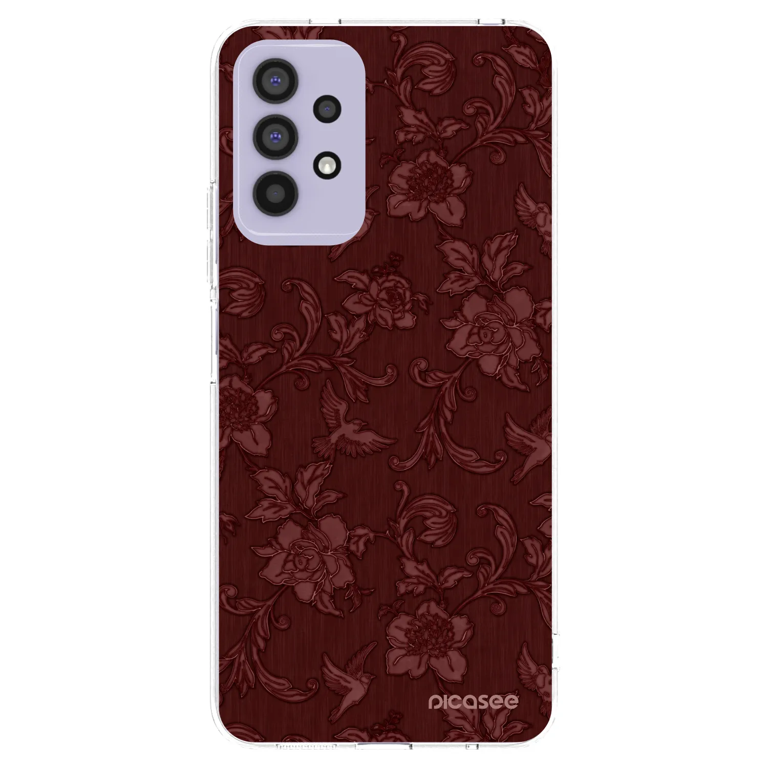 Picasee silikonowe przeźroczyste etui na Samsung Galaxy A32 4G SM-A325F - Red Elegance