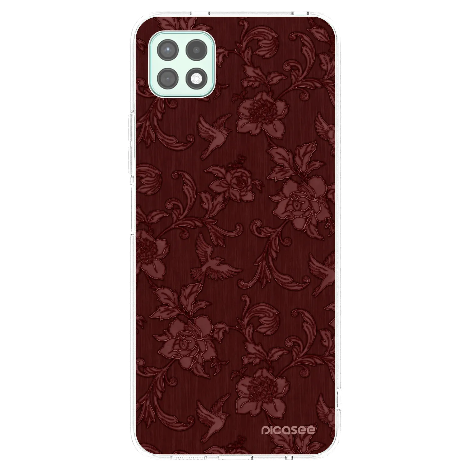 Picasee silikonowe przeźroczyste etui na Samsung Galaxy A22 A226B 5G - Red Elegance