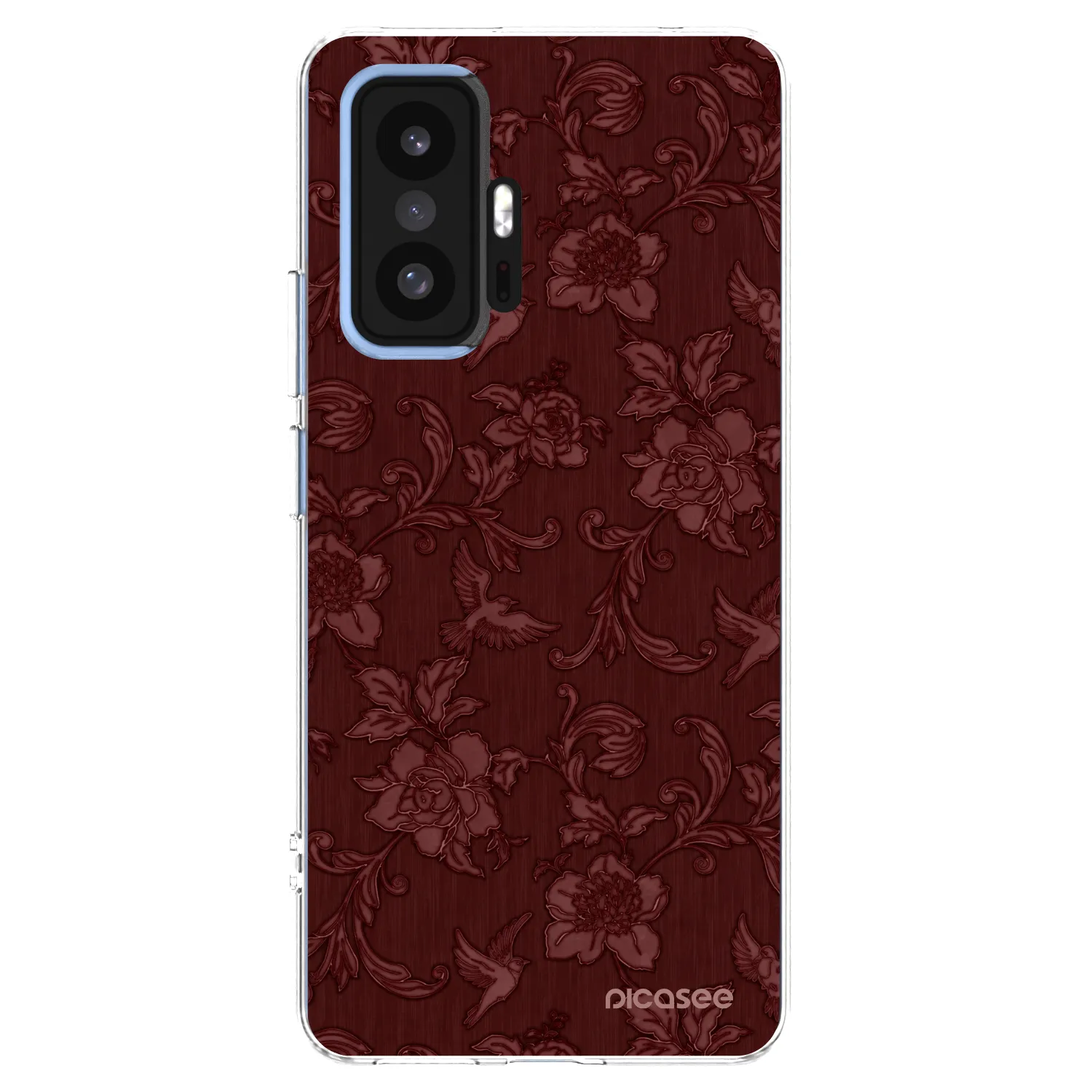 Picasee silikonowe przeźroczyste etui na Xiaomi 11T - Red Elegance