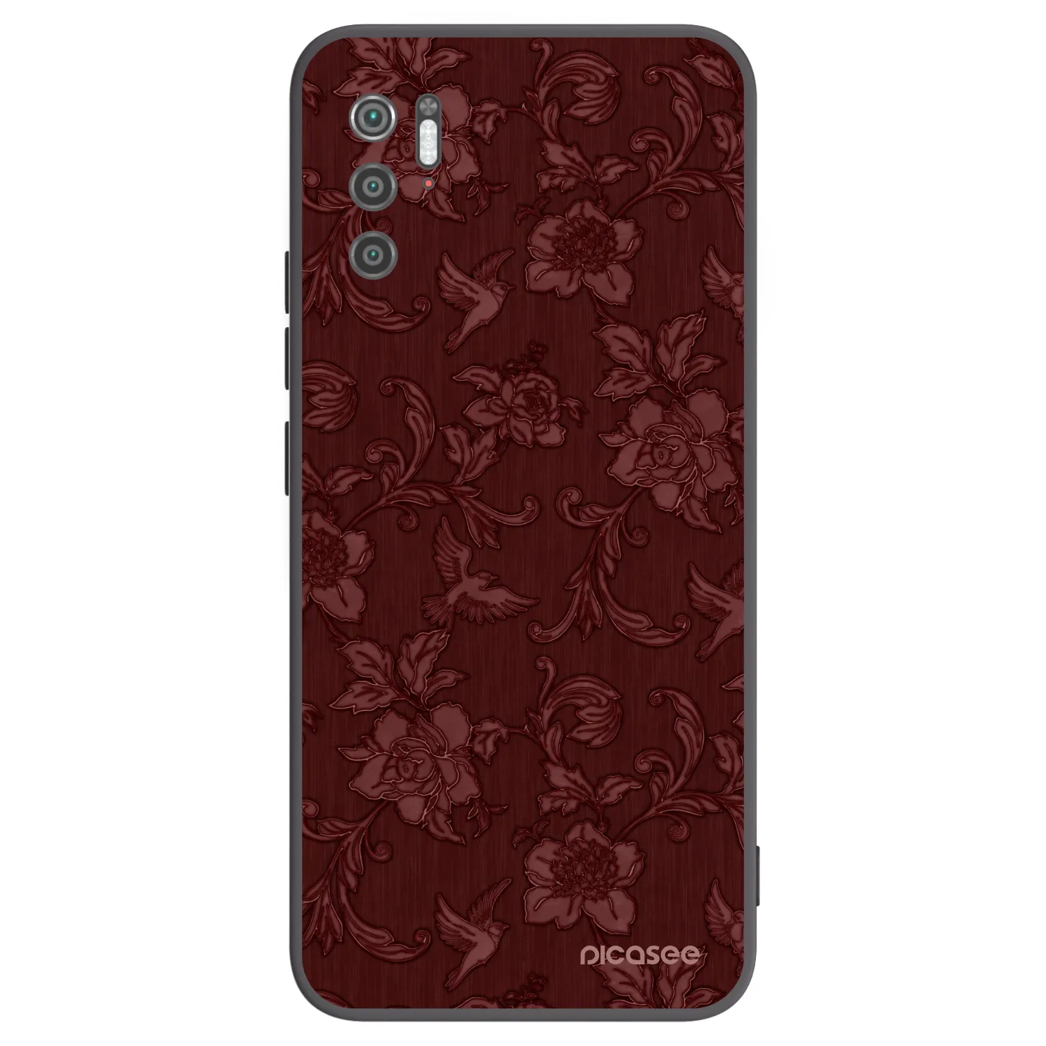 Picasee silikonowe czarne etui na Xiaomi Poco M3 Pro 5G - Red Elegance