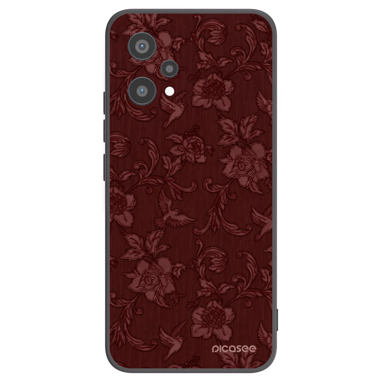 Picasee silikonowe czarne etui na Realme 9 Pro 5G - Red Elegance