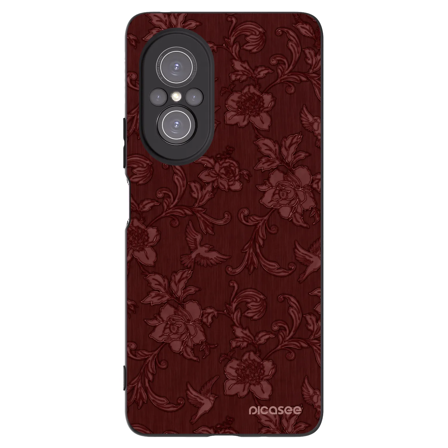 Picasee silikonowe czarne etui na Huawei Nova 9 SE - Red Elegance