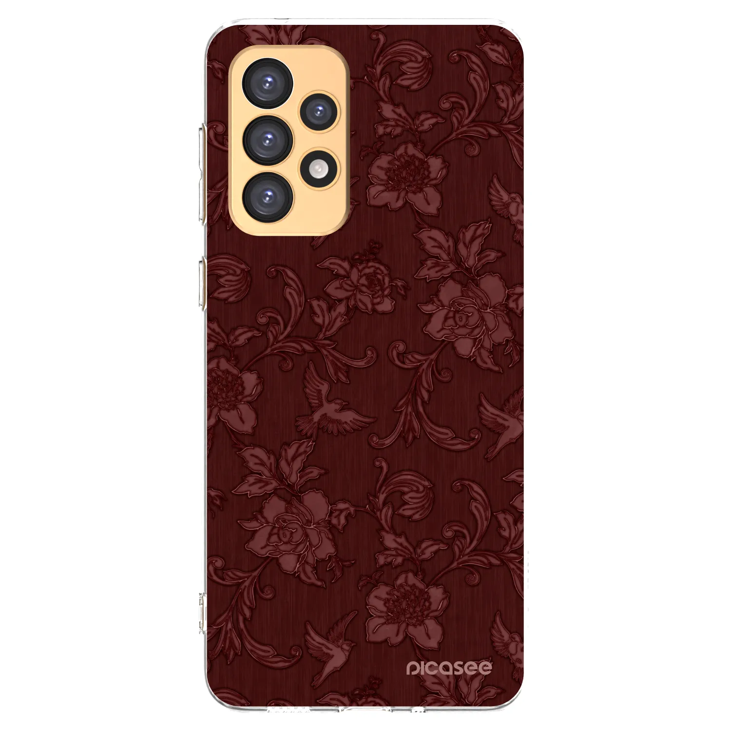 Picasee silikonowe przeźroczyste etui na Samsung Galaxy A33 5G A336 - Red Elegance