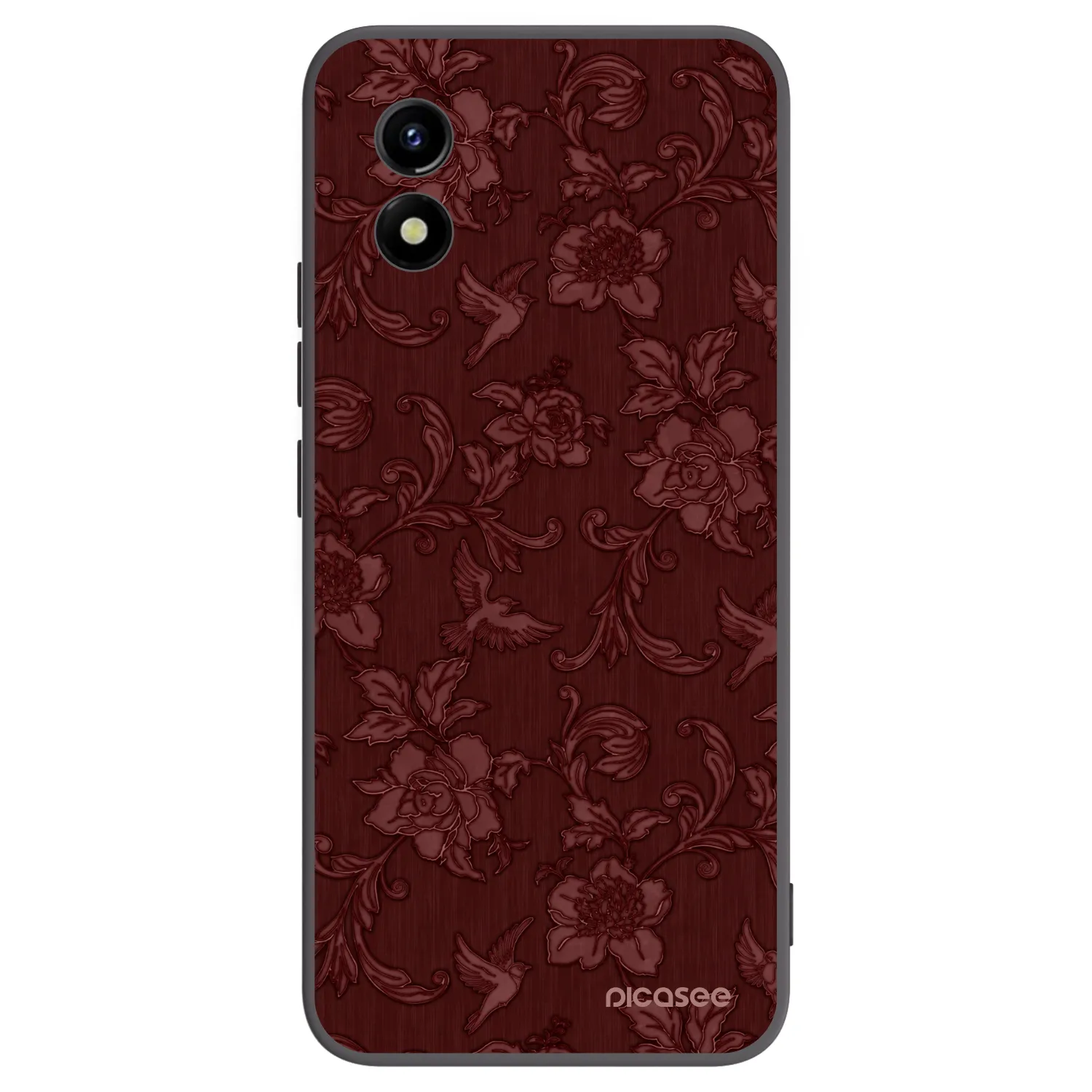Picasee silikonowe czarne etui na Vivo Y01 - Red Elegance