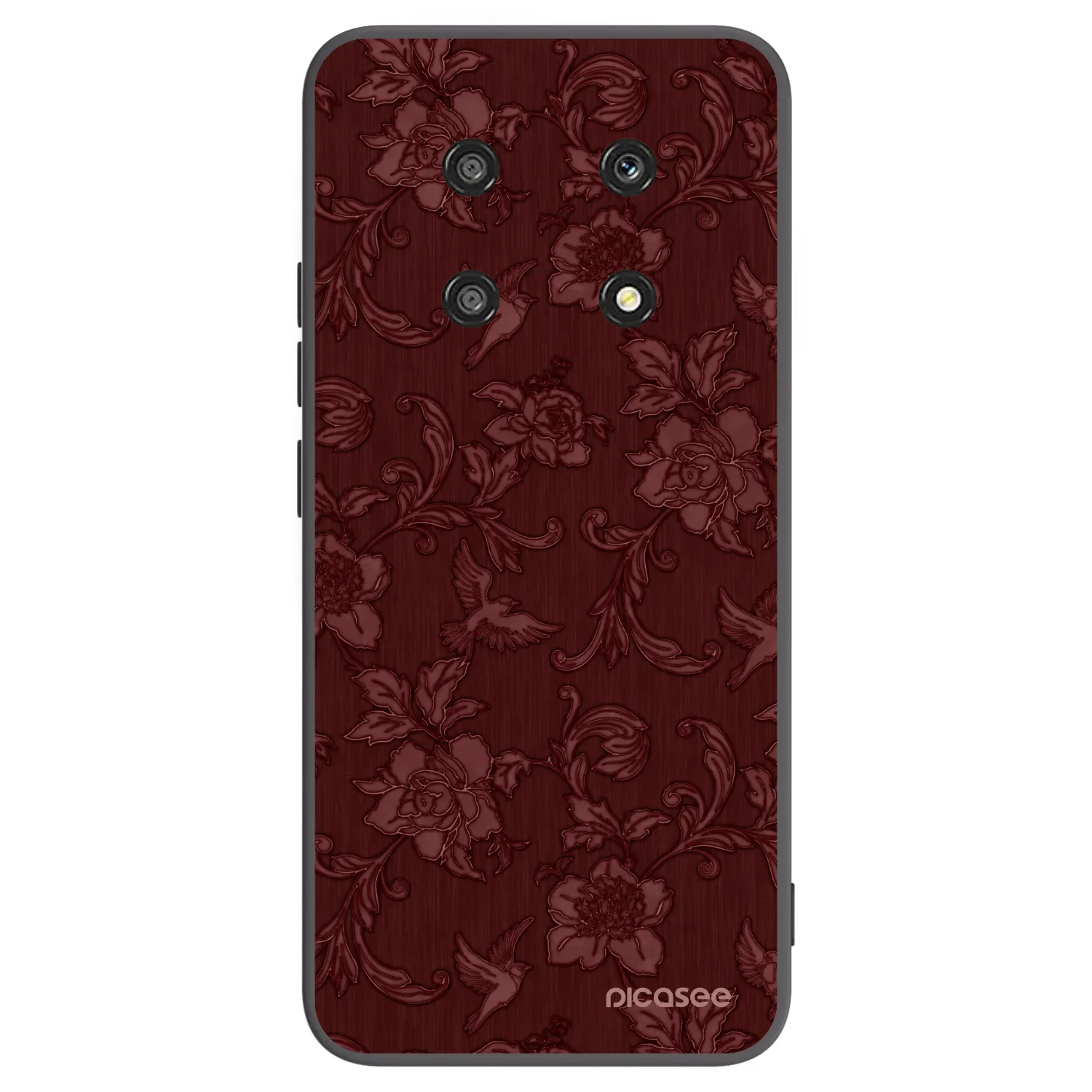 Picasee silikonowe czarne etui na Honor Magic4 Lite 5G - Red Elegance