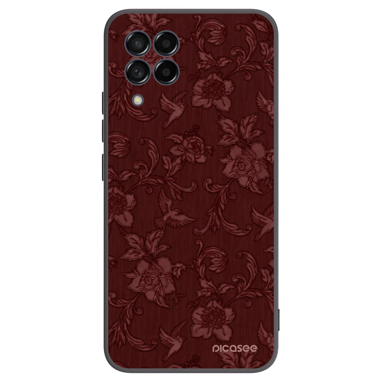Picasee silikonowe czarne etui na Samsung Galaxy M53 5G - Red Elegance