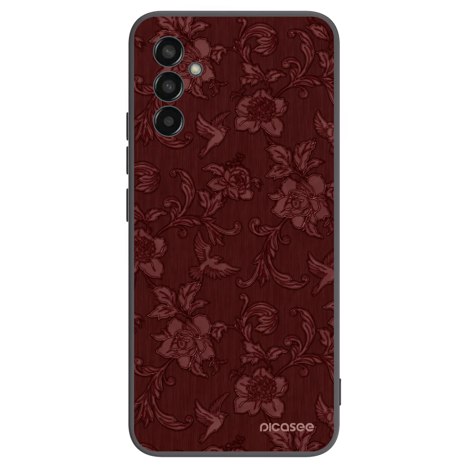 Picasee silikonowe czarne etui na Samsung Galaxy M13 M135F - Red Elegance