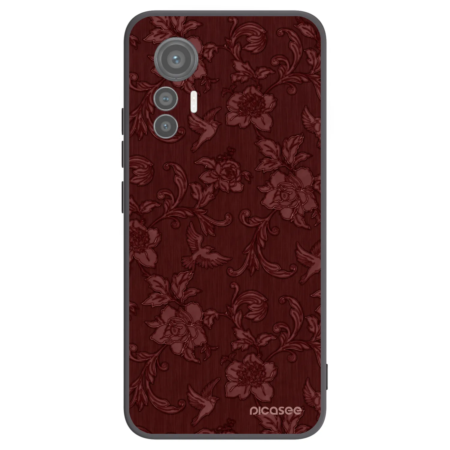Picasee silikonowe czarne etui na Xiaomi 12 Lite - Red Elegance