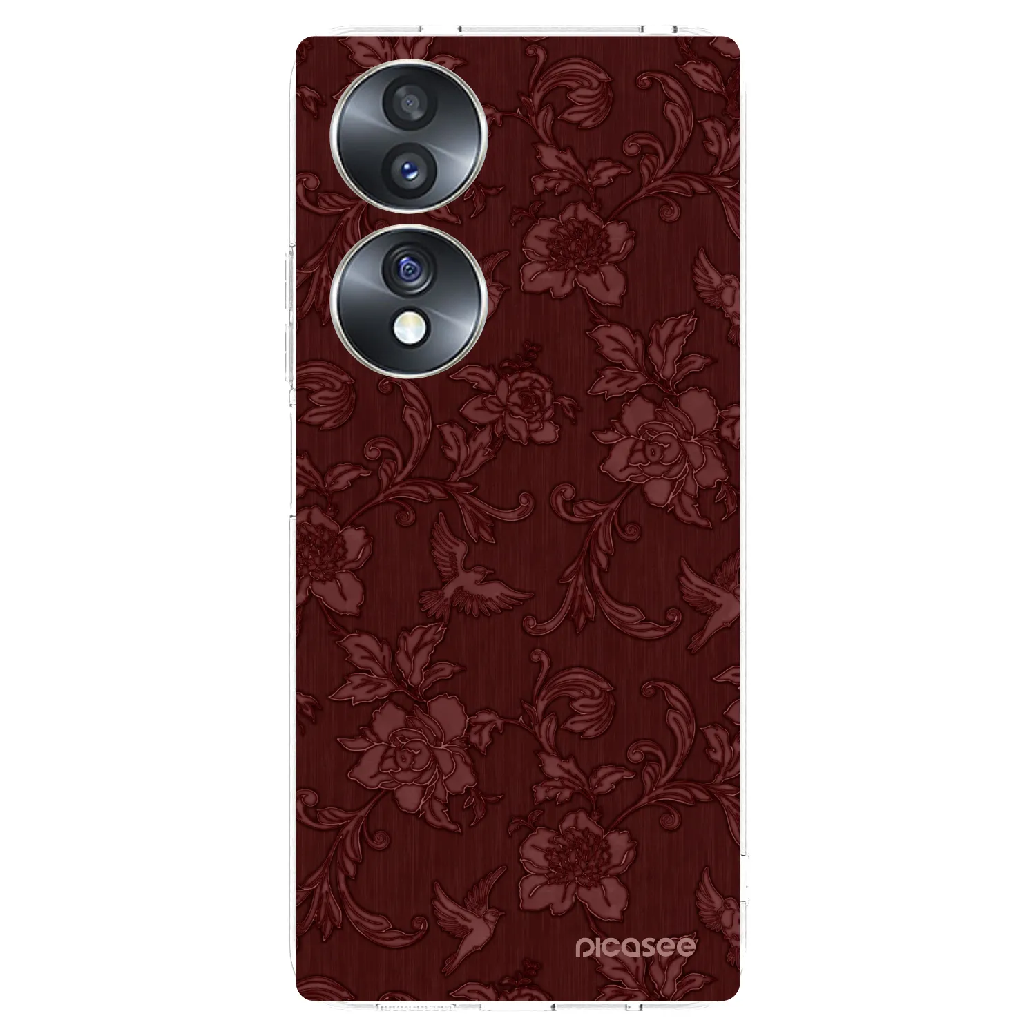 Picasee silikonowe przeźroczyste etui na Honor 70 - Red Elegance