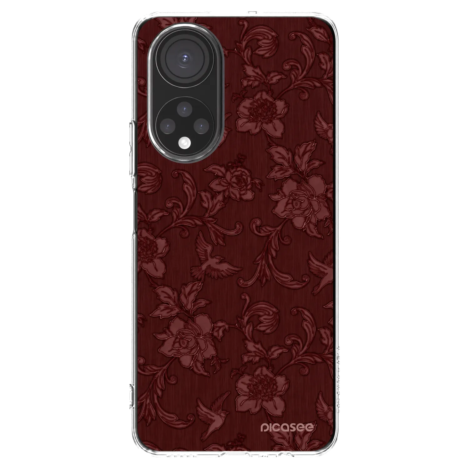 Picasee silikonowe przeźroczyste etui na Honor X7 - Red Elegance