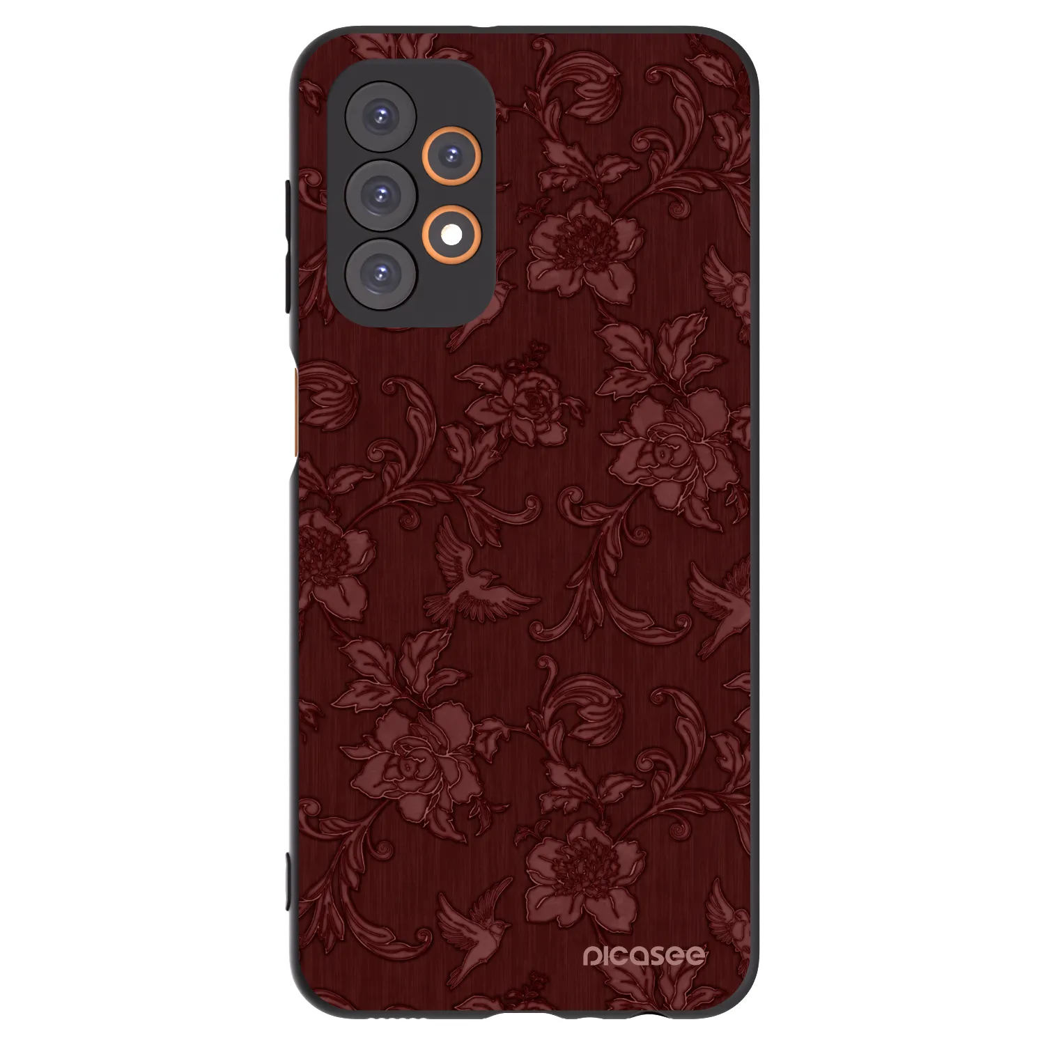 Picasee silikonowe czarne etui na Samsung Galaxy A23 A236B 5G - Red Elegance