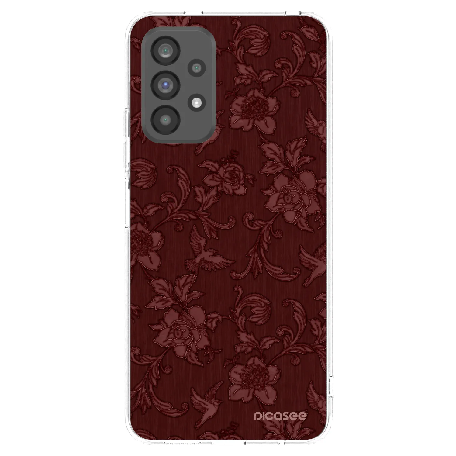 Picasee silikonowe przeźroczyste etui na Samsung Galaxy A73 5G - Red Elegance