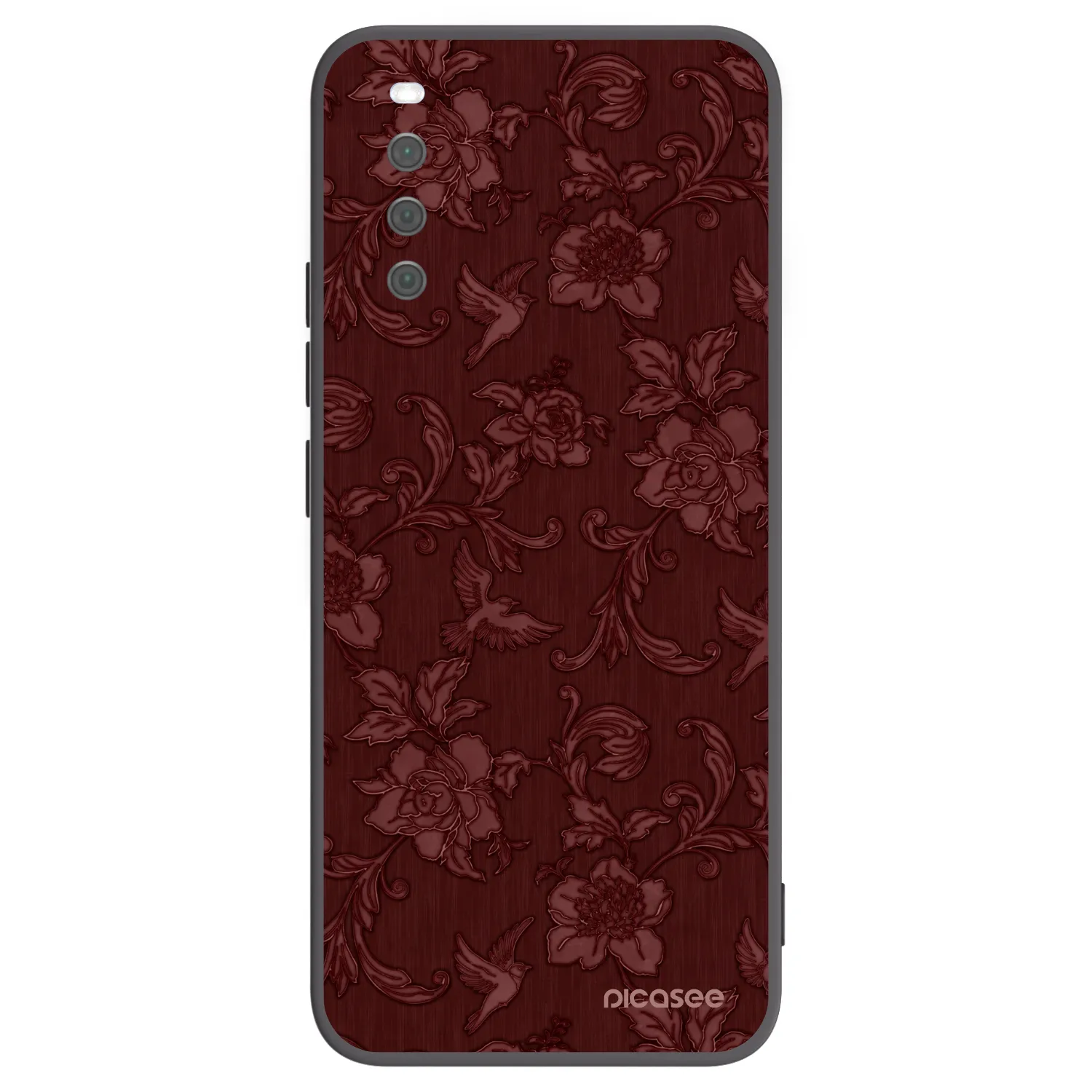 Picasee silikonowe czarne etui na Sony Xperia 10 III - Red Elegance