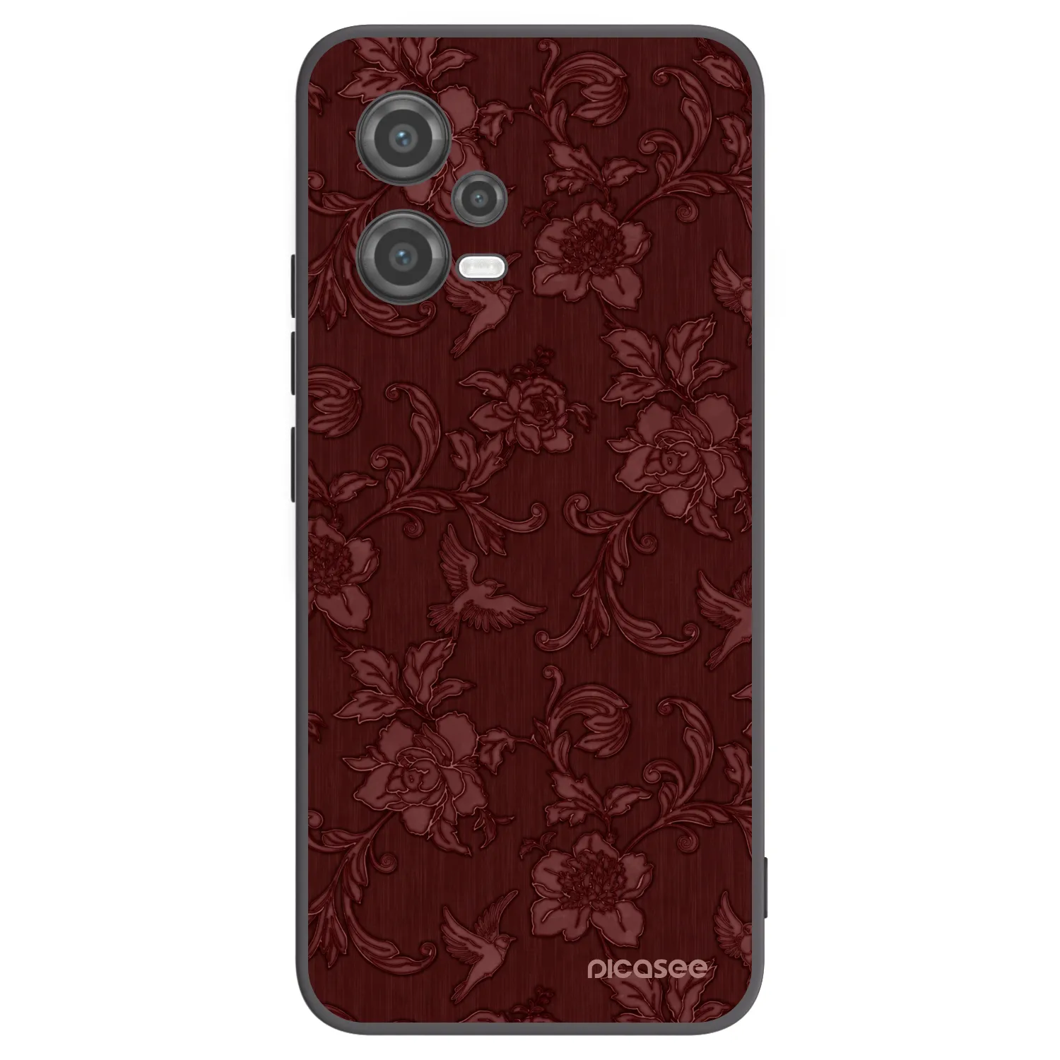Picasee silikonowe czarne etui na Xiaomi Poco X5 - Red Elegance