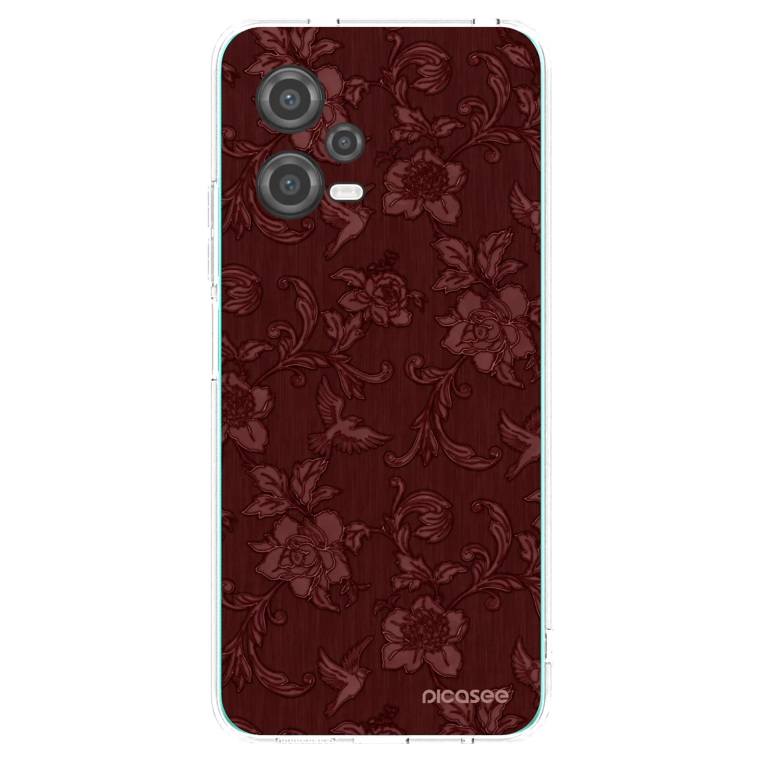 Picasee silikonowe przeźroczyste etui na Xiaomi Poco X5 - Red Elegance