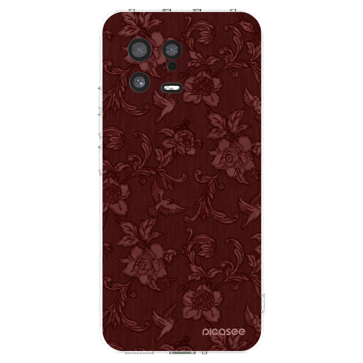 Picasee silikonowe przeźroczyste etui na Xiaomi 13 - Red Elegance
