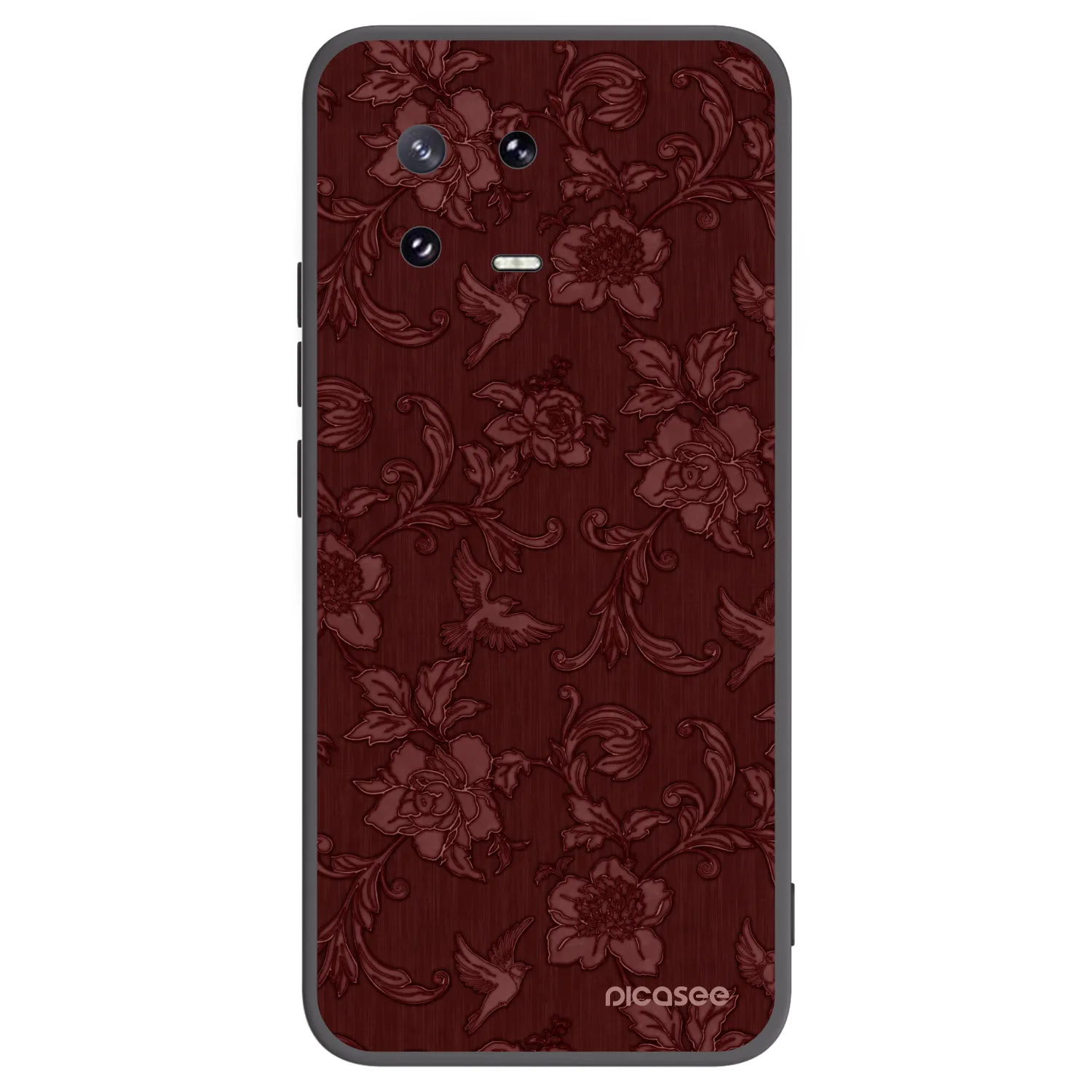 Picasee silikonowe czarne etui na Xiaomi 13 Pro - Red Elegance