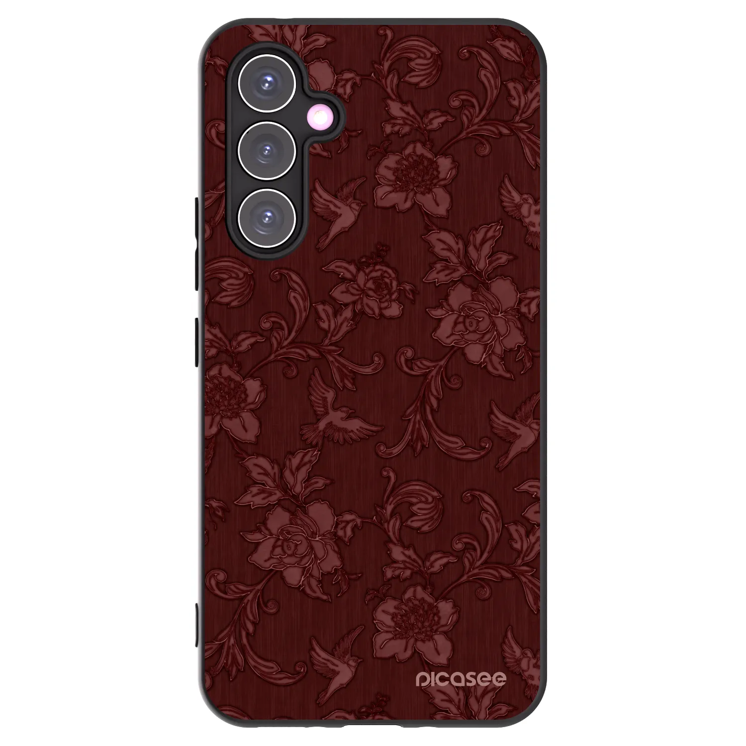 Picasee silikonowe czarne etui na Samsung Galaxy A54 5G A546B - Red Elegance