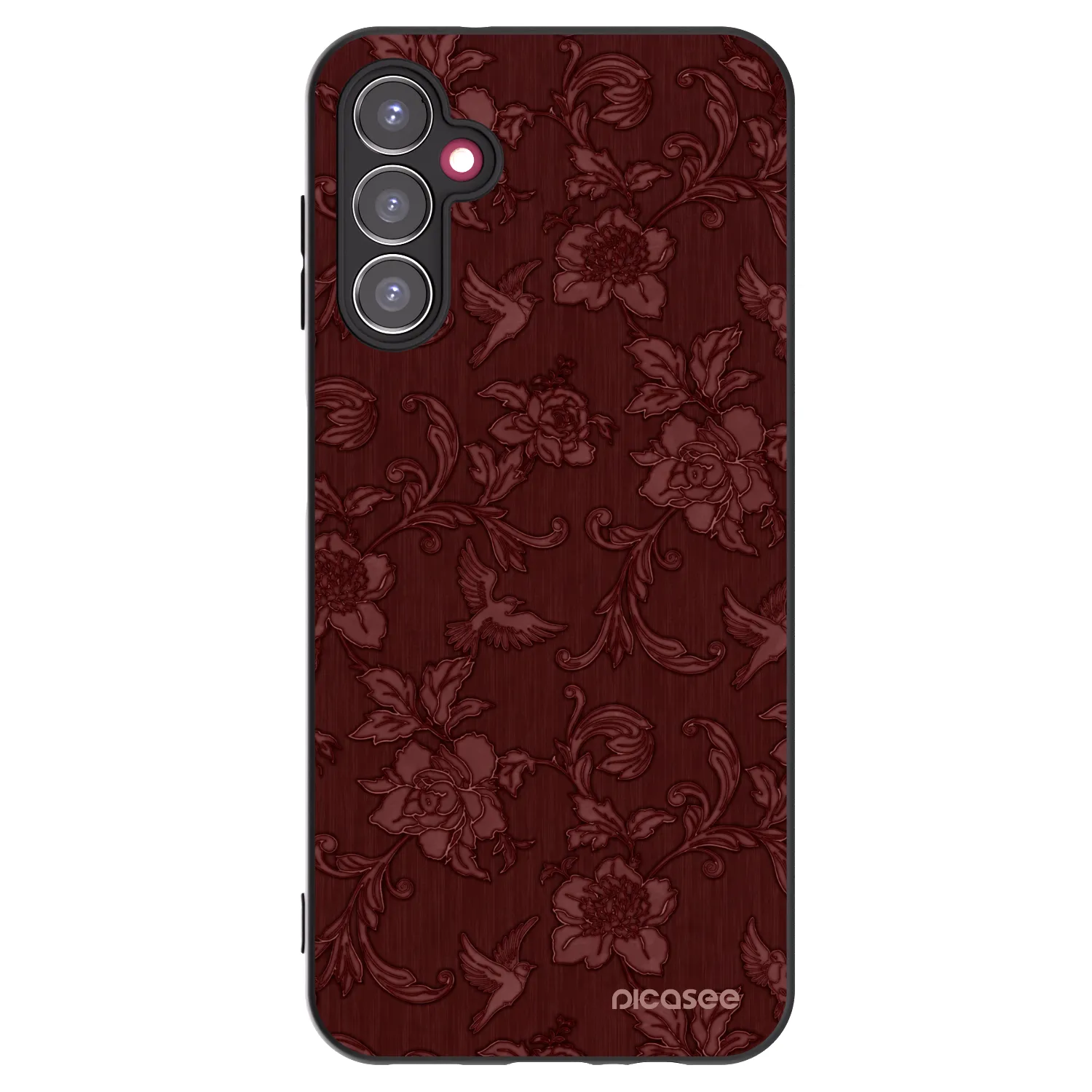 Picasee silikonowe czarne etui na Samsung Galaxy A14 5G A146P - Red Elegance