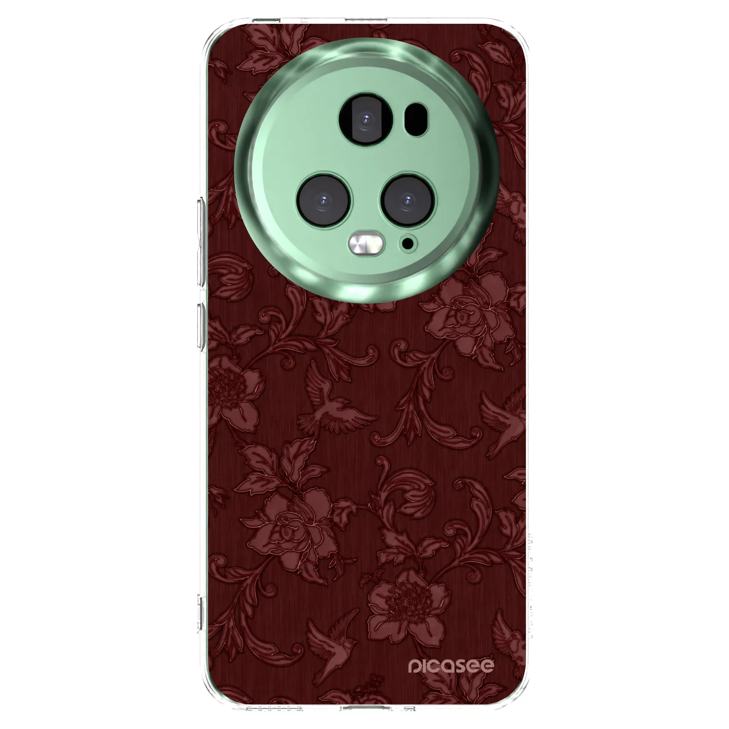 Picasee silikonowe przeźroczyste etui na Honor Magic5 Pro - Red Elegance