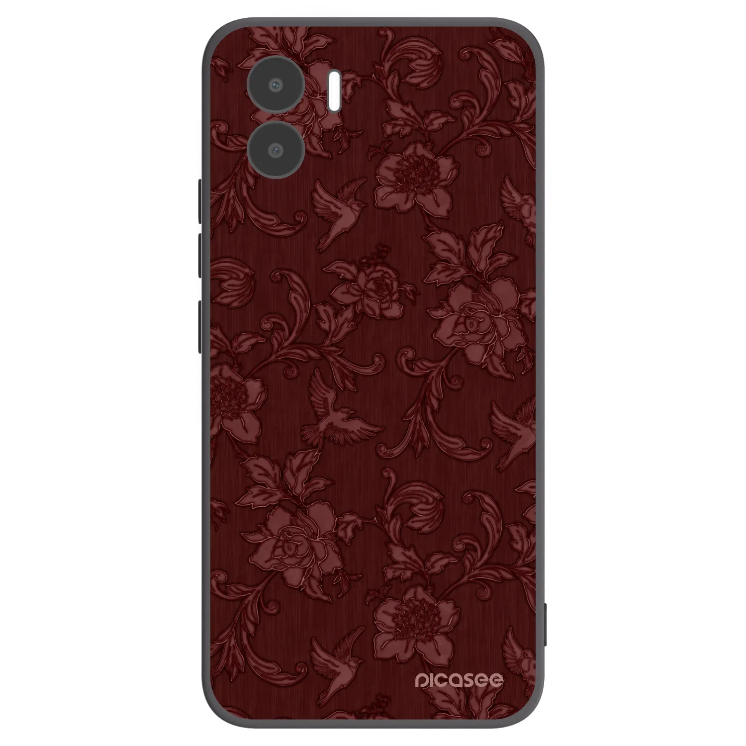 Picasee silikonowe czarne etui na Xiaomi Redmi A2 - Red Elegance