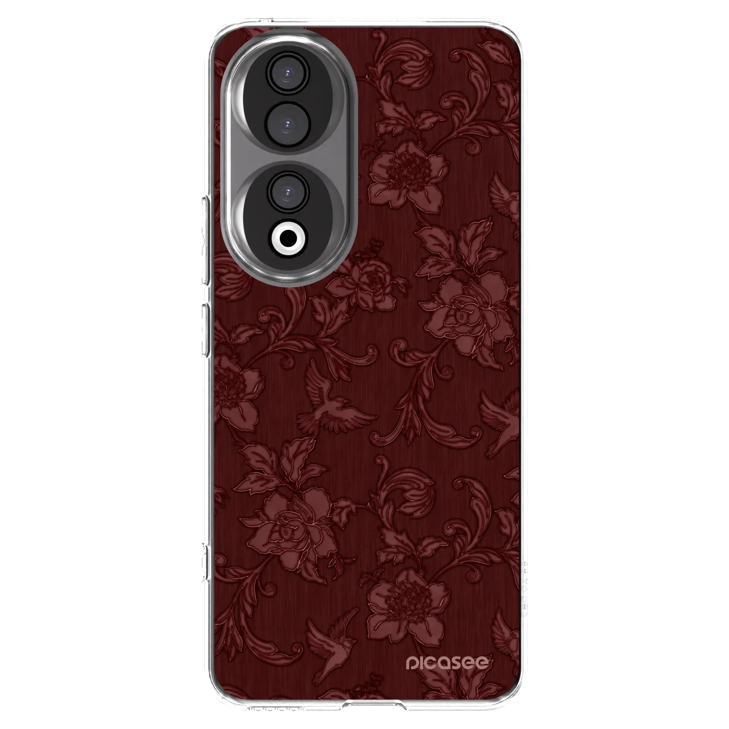 Picasee silikonowe przeźroczyste etui na Honor 90 5G - Red Elegance