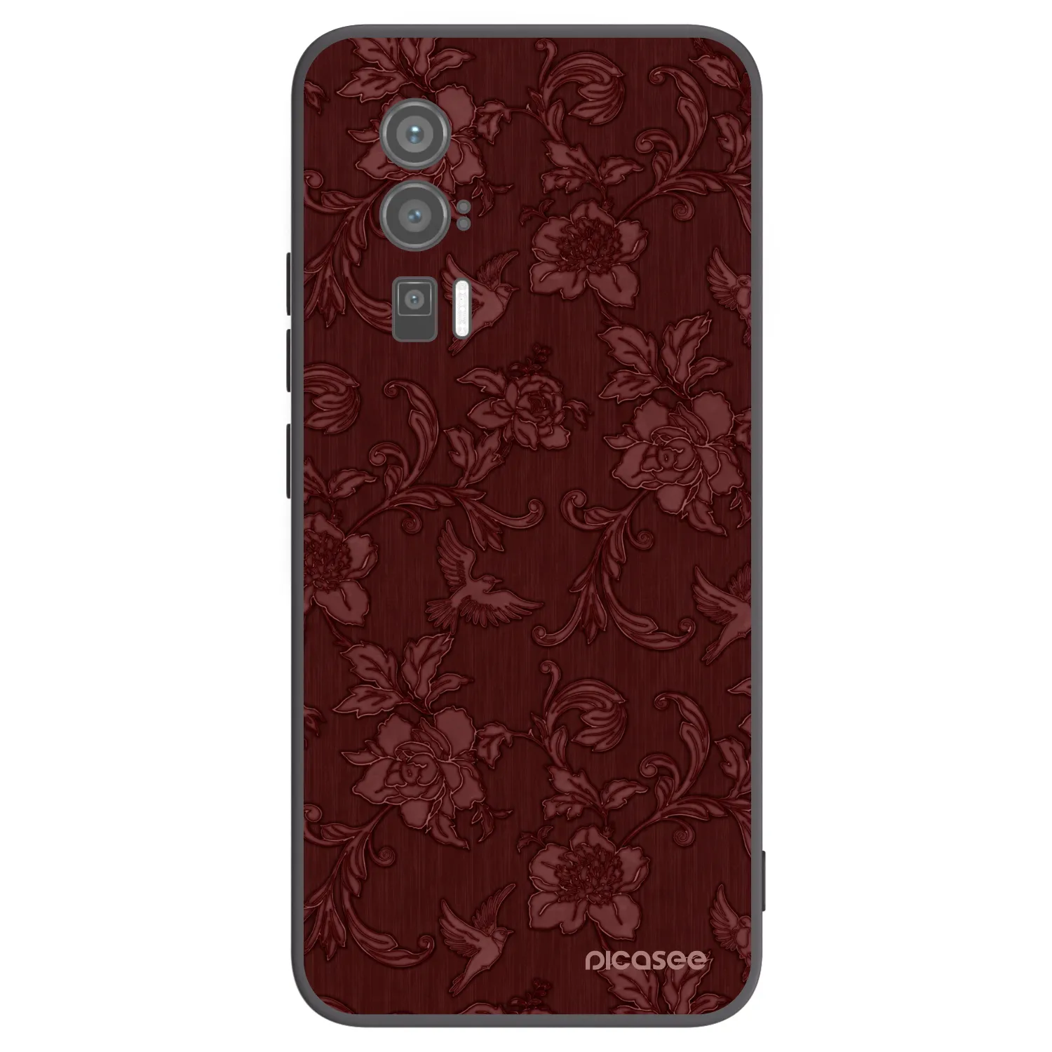 Picasee silikonowe czarne etui na Xiaomi Poco F5 Pro 5G - Red Elegance